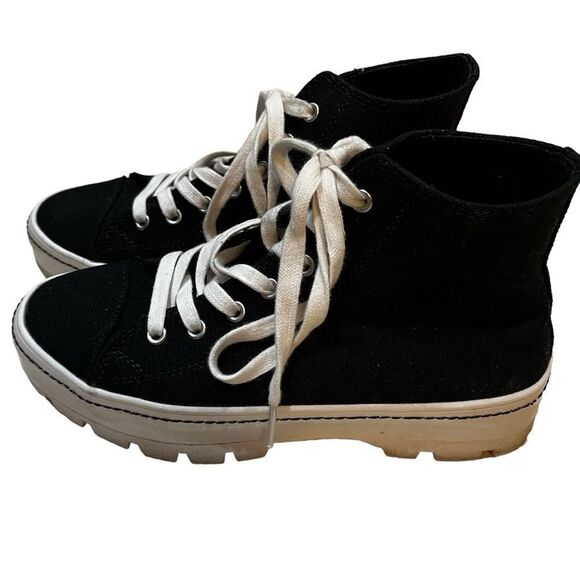 Madden Girl Shadow Womens Lug Sole Lace Up Ankle High Top Fashion Sneaker sz 8.5 - Picture 5 of 11